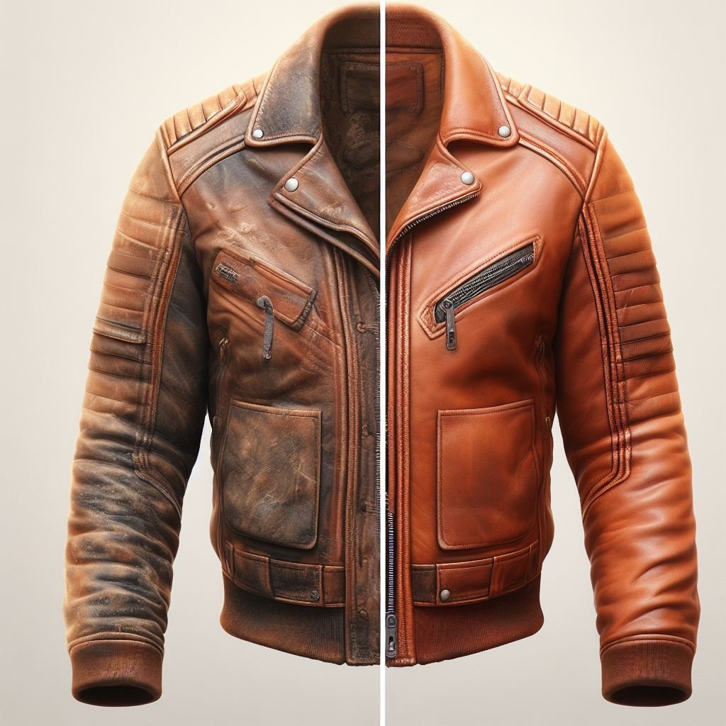 Jacket before after