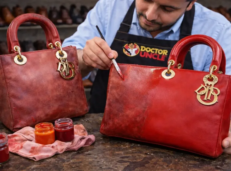 Handbag shoe color restoration