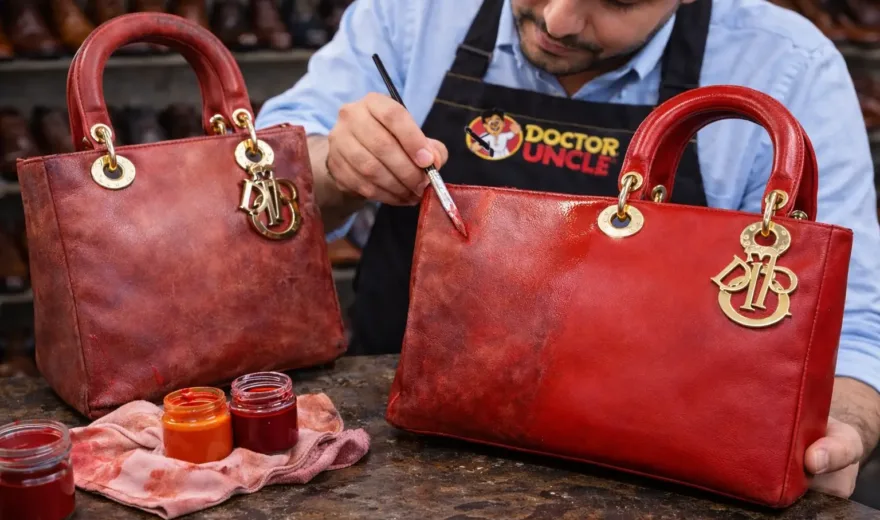 Handbag shoe color restoration