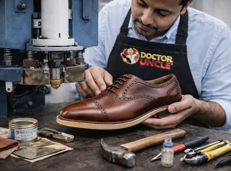 shoe sole repair and sole pasting