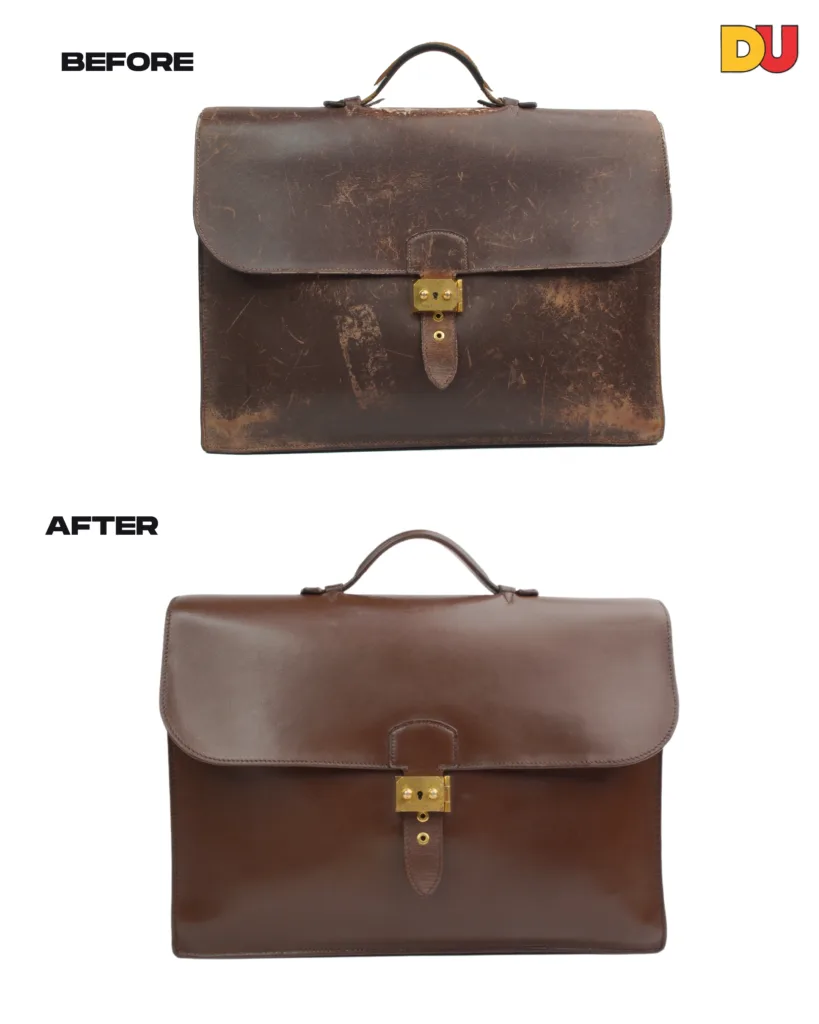 office bag color restoration before after